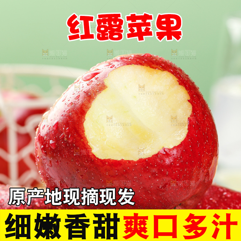 浅底上的红露苹果