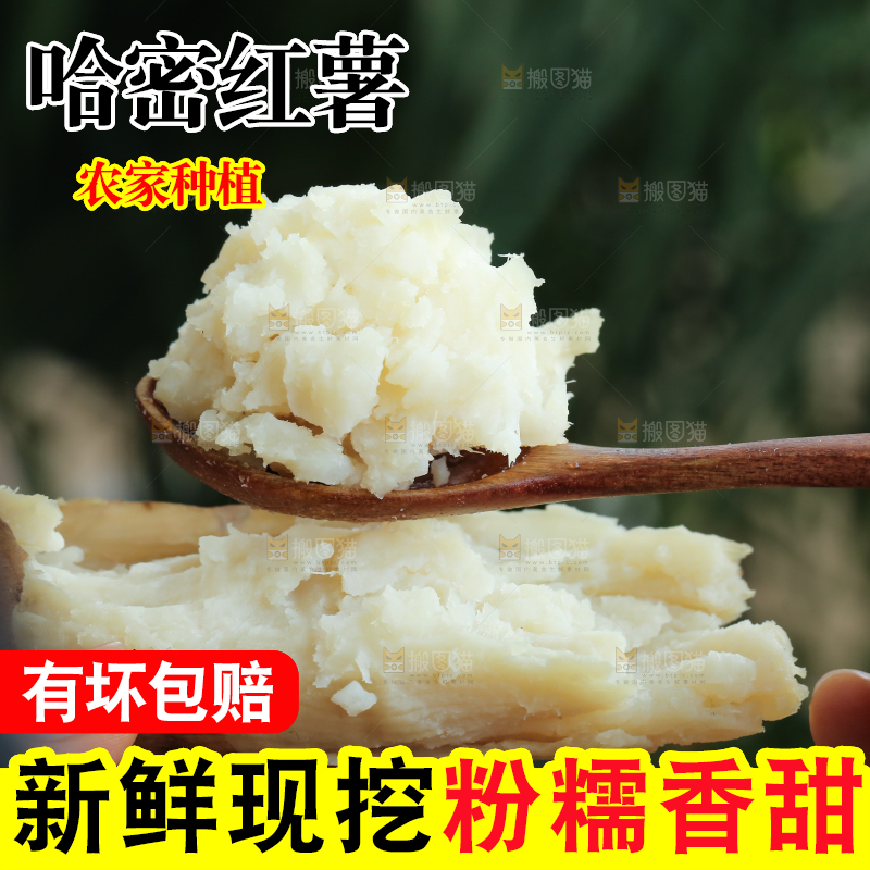 手里拿着白心冰糖薯