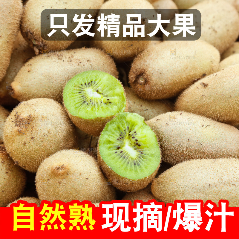 堆放着的金福猕猴桃