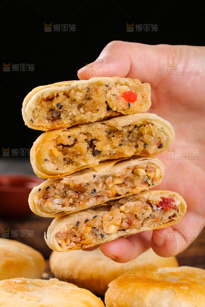 深底上的苏氏月饼