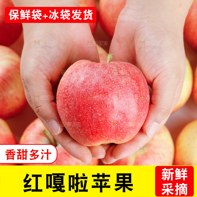 浅底上的红嘎啦苹果