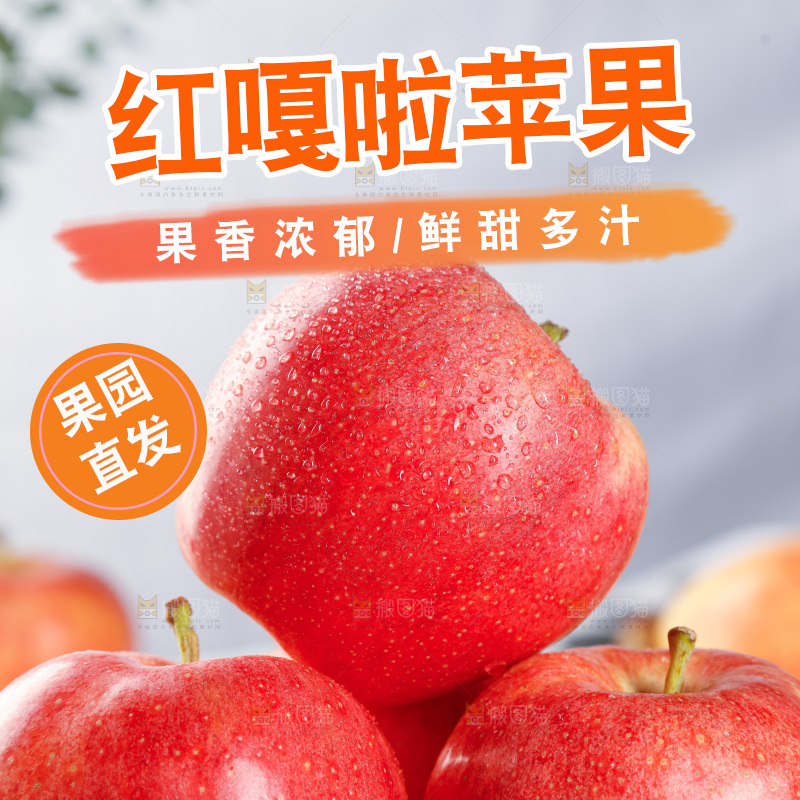 浅底上的红嘎啦苹果