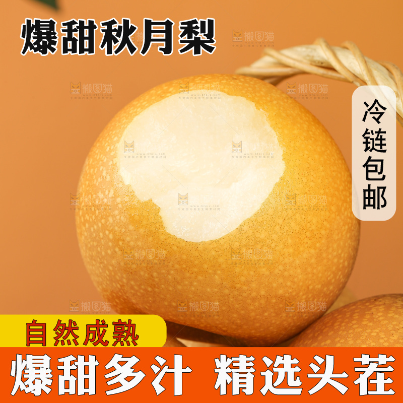 浅底上的秋月梨