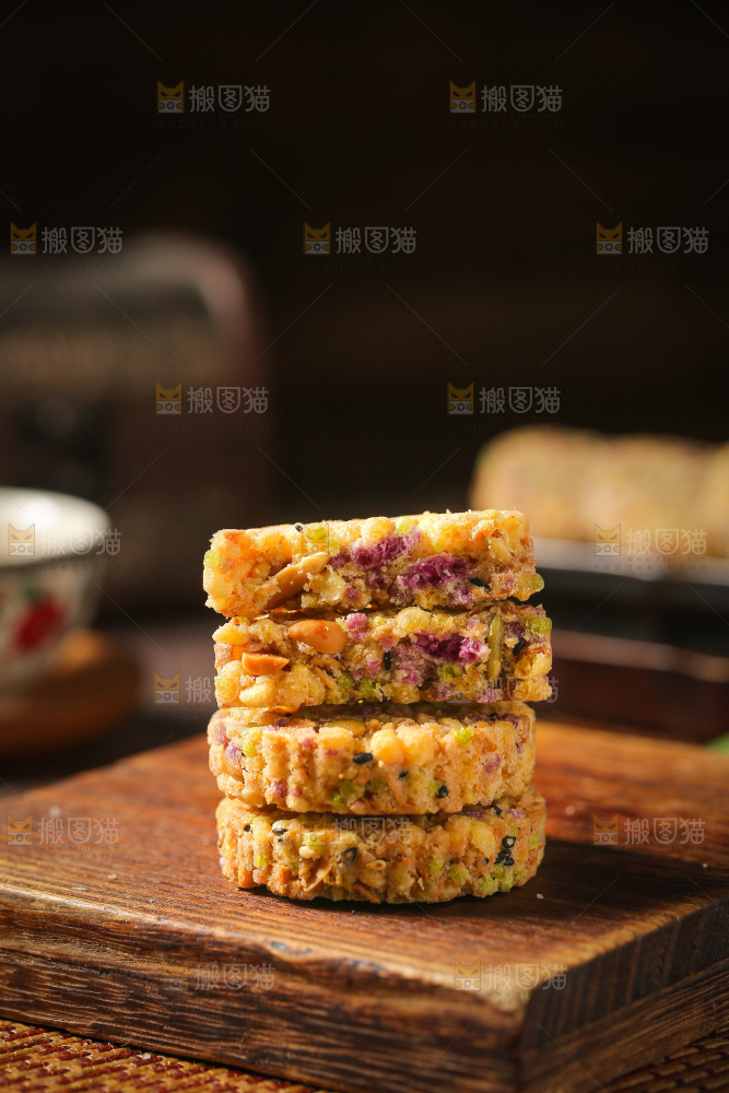 深底上的杂粮饼