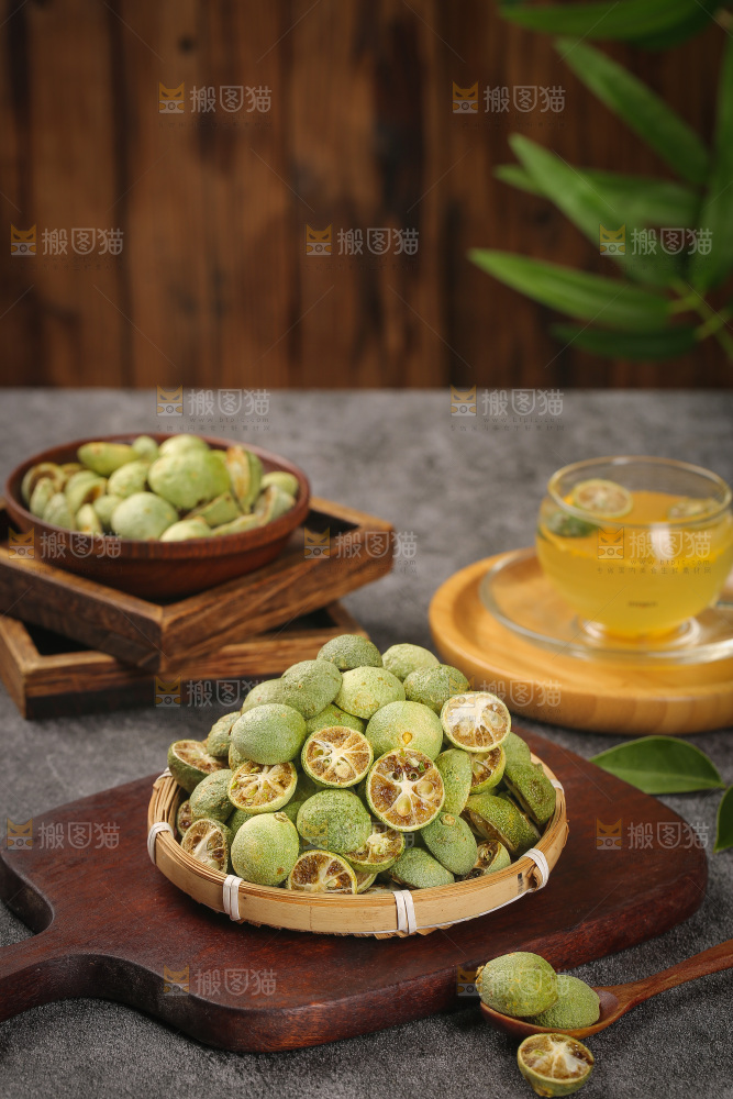 深底上的冻干小青橘