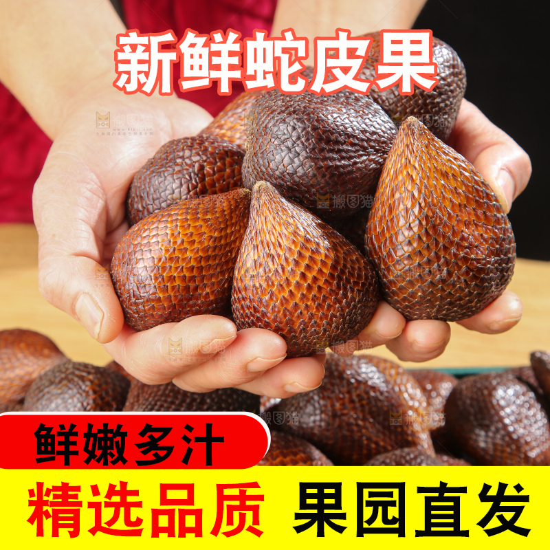手里拿着蛇皮果