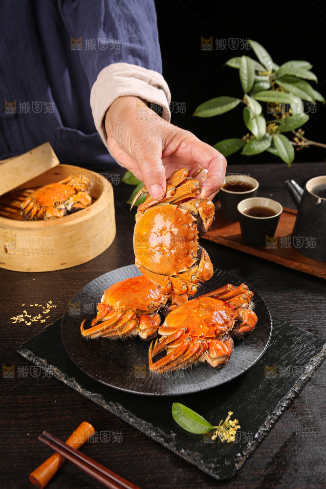 深底上的大闸蟹