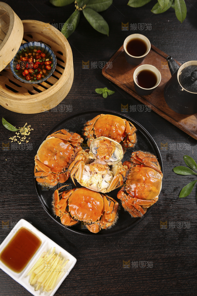 深底上的大闸蟹