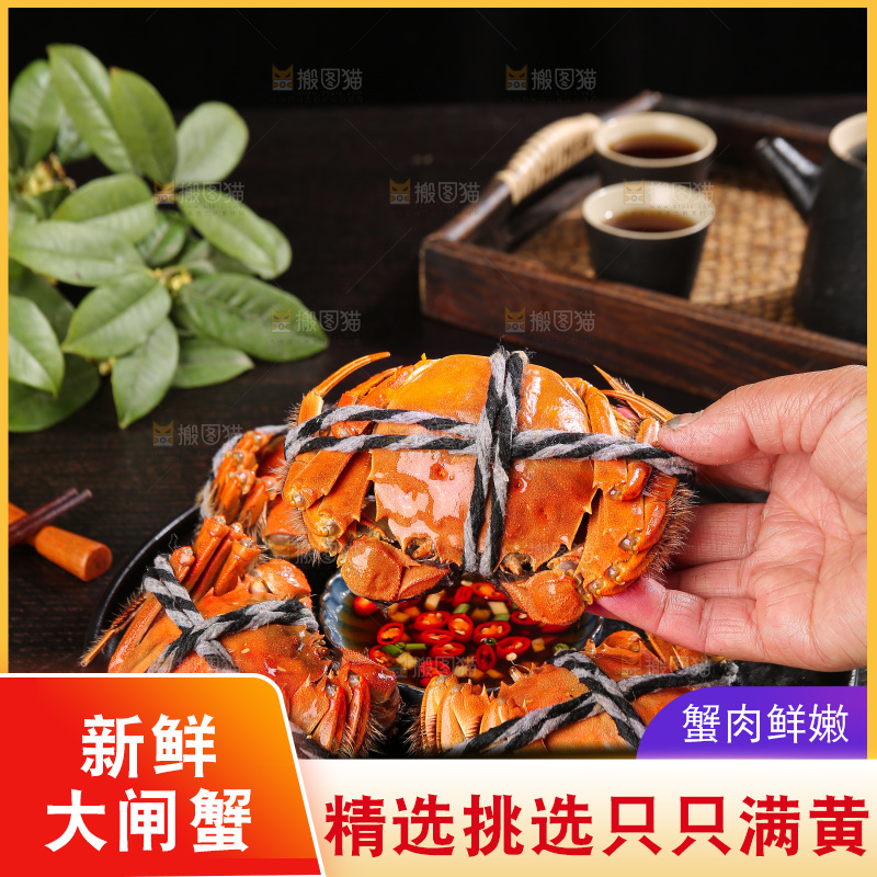 深底上的大闸蟹