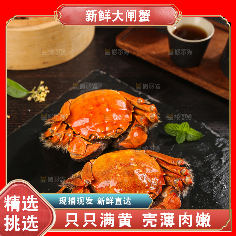 深底上的大闸蟹