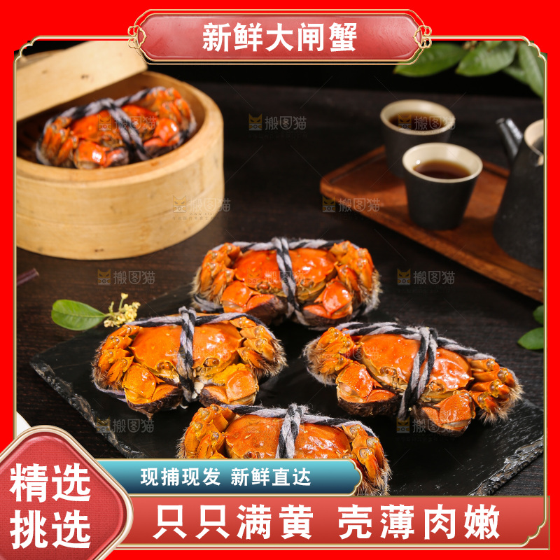 深底上的大闸蟹
