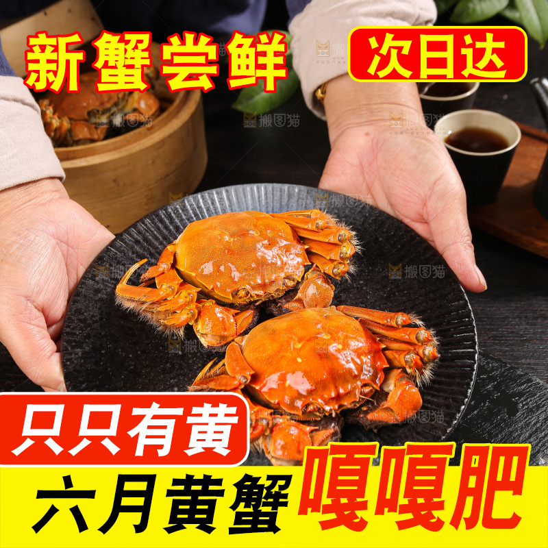 深底上的大闸蟹