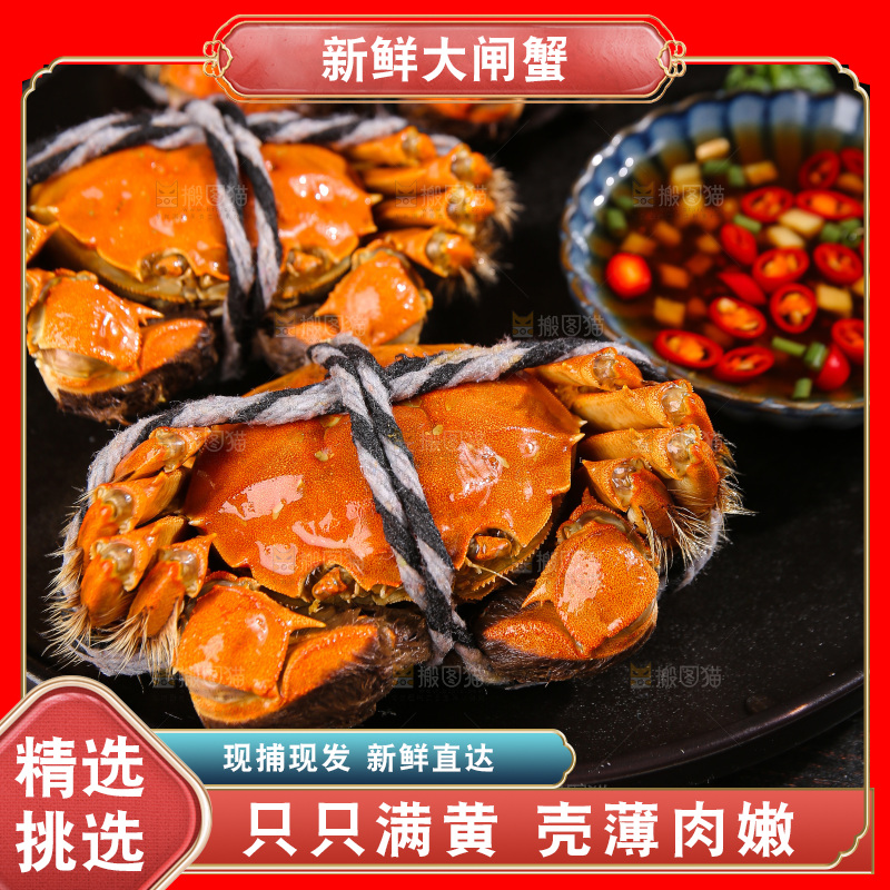 深底上的大闸蟹