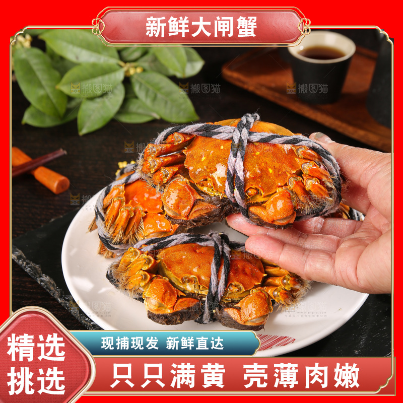 深底上的大闸蟹