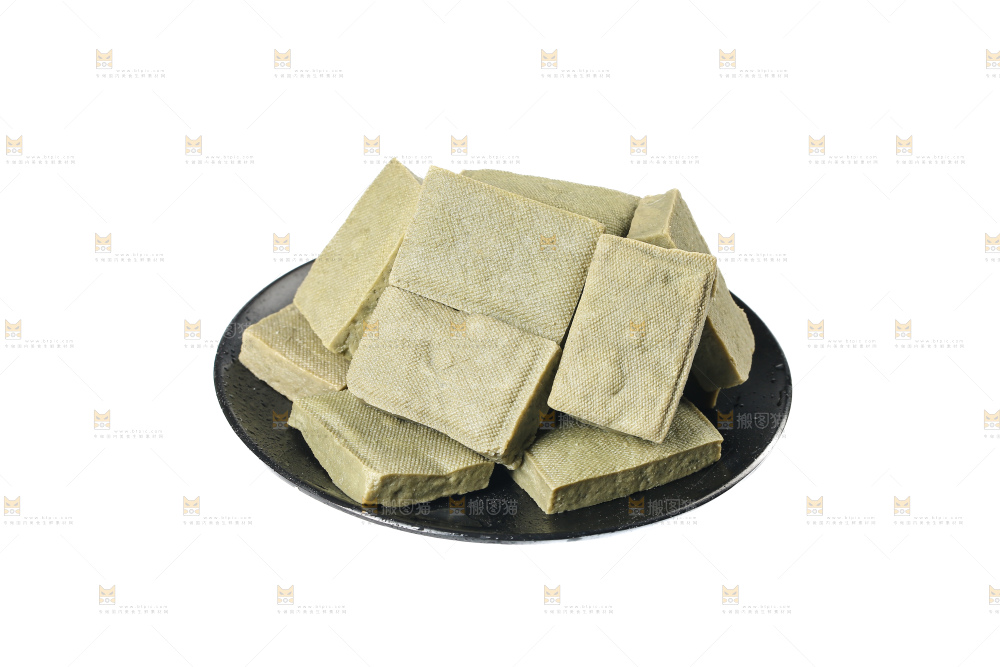 白底上的黑包浆豆腐