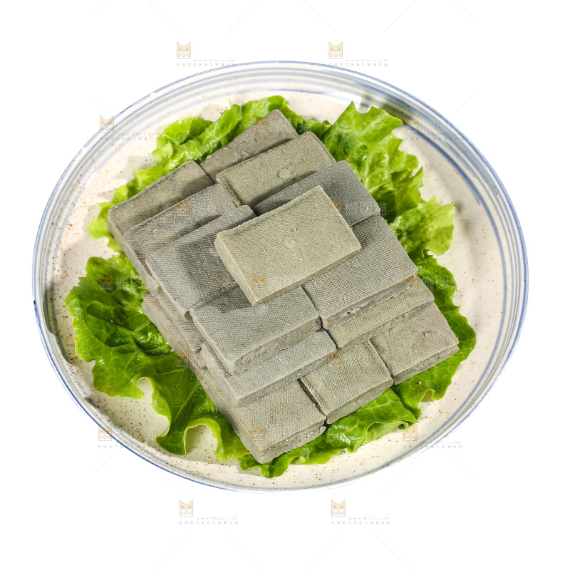 白底上的黑包浆豆腐