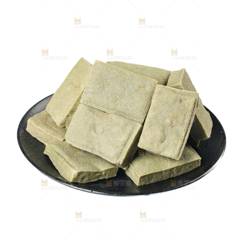 白底上的黑包浆豆腐