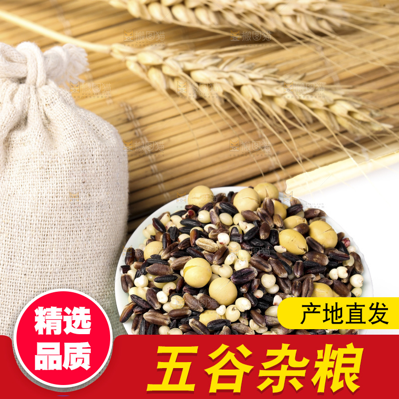 白底上的杂粮豆浆