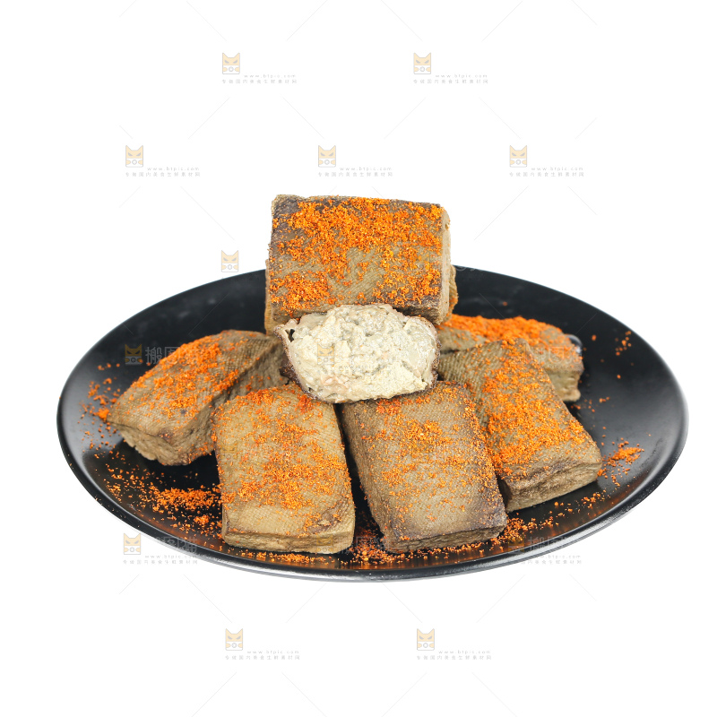 白底上的黑包浆豆腐