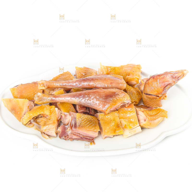 白底上的风干鸡