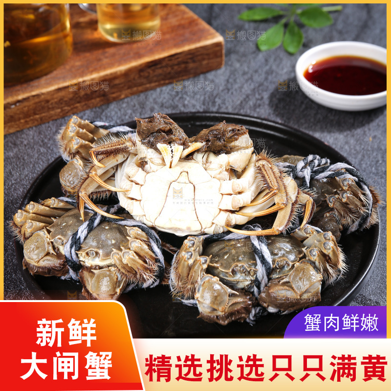 深底上的大闸蟹