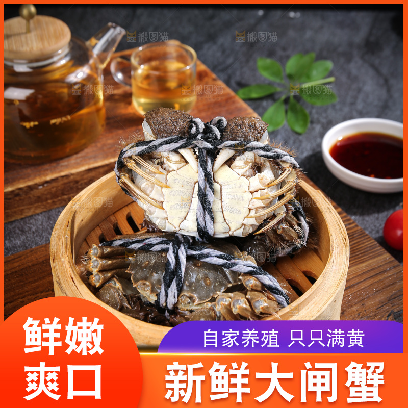 深底上的大闸蟹