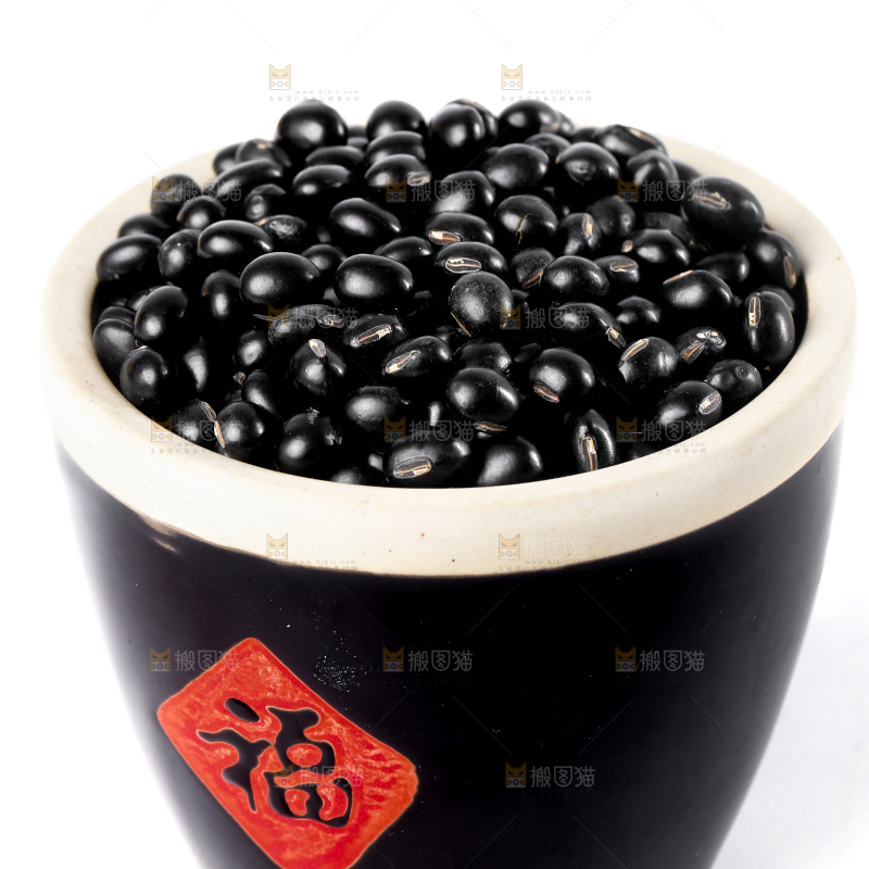白底上的黑豆