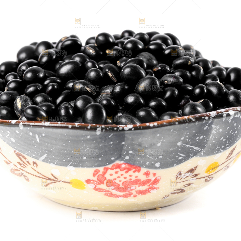 白底上的黑豆