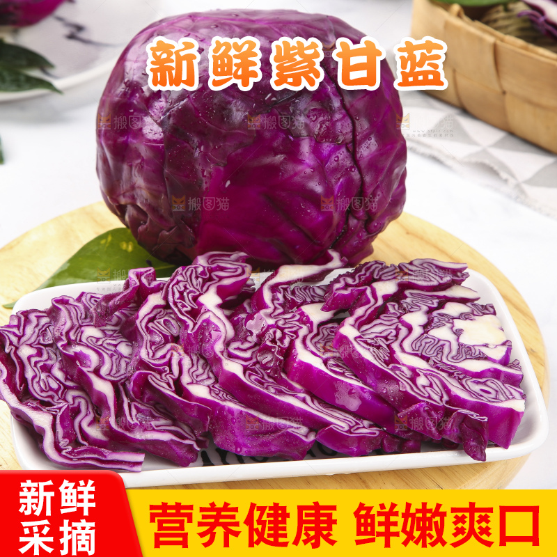 浅底上的紫甘蓝