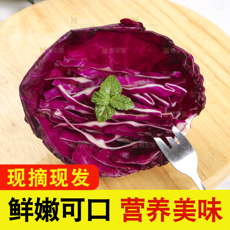 浅底上的紫甘蓝