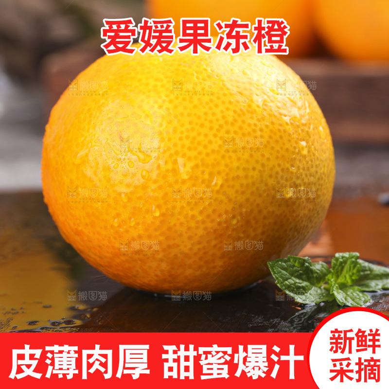 深底上的爱媛果冻橙