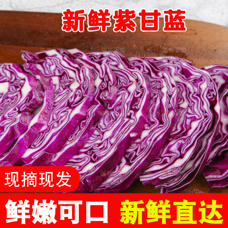 浅底上的紫甘蓝