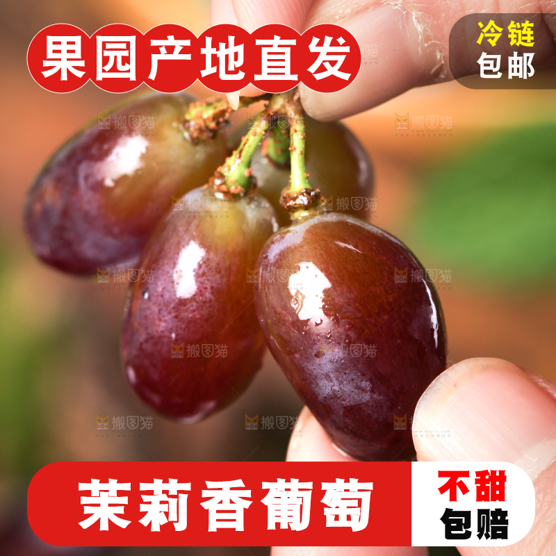木底上的茉莉香葡萄