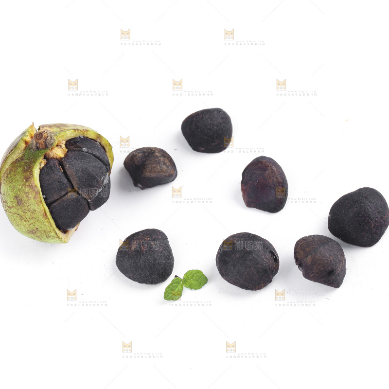 白底上的茶籽