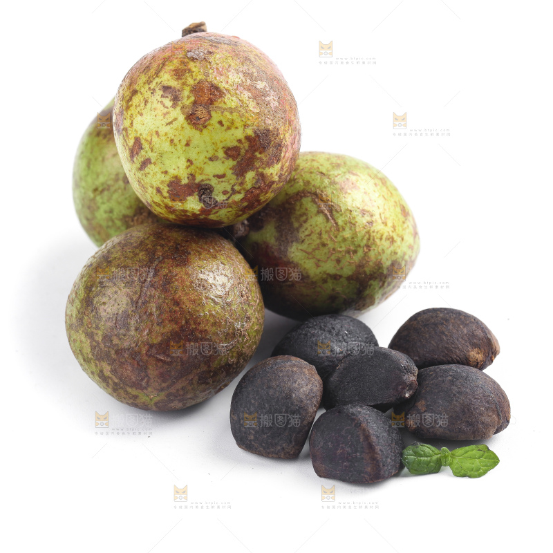白底上的茶籽