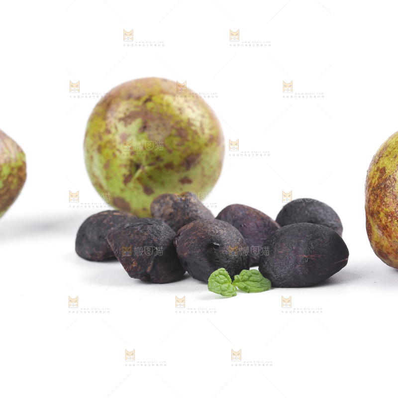 白底上的茶籽