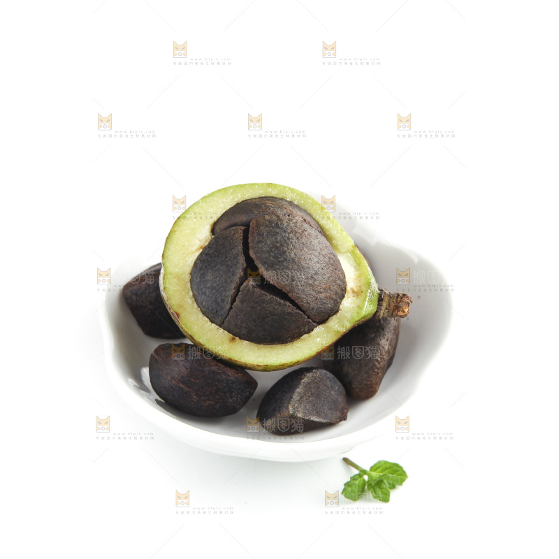 白底上的茶籽