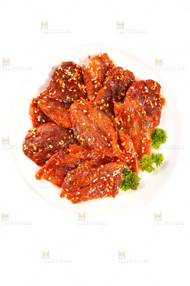 白底上的蜜汁红娘鱼