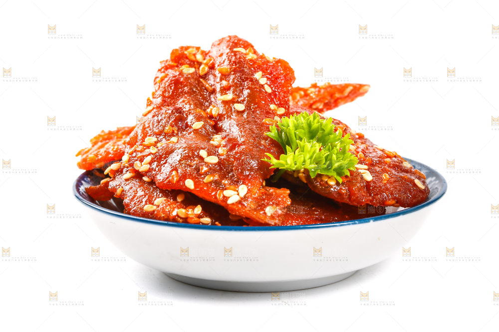 白底上的蜜汁红娘鱼