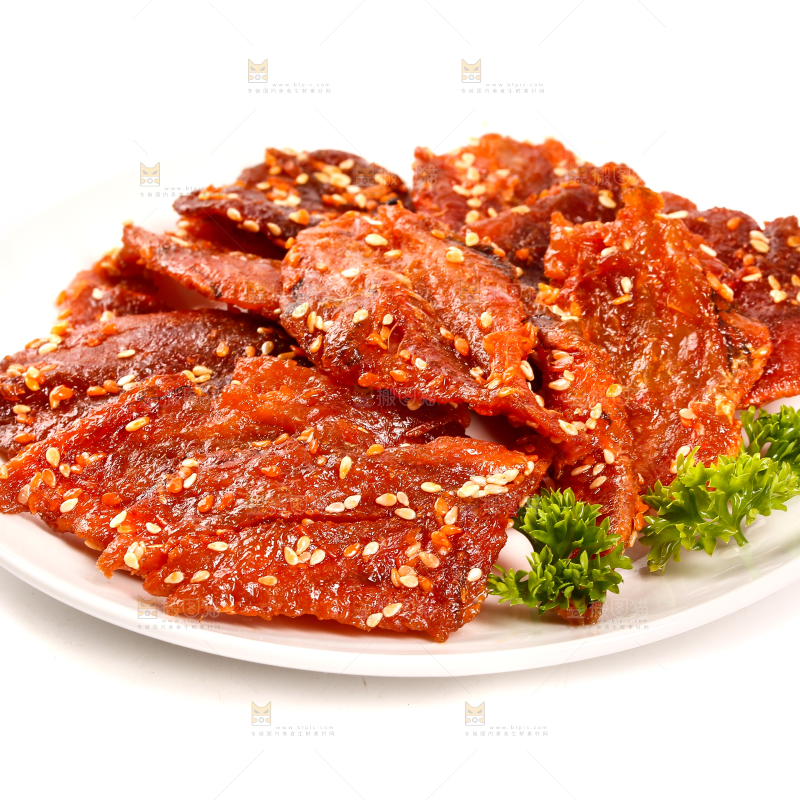 白底上的蜜汁红娘鱼