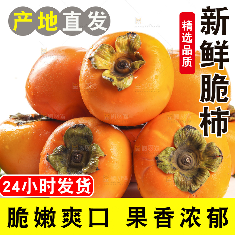 白底上的脆柿