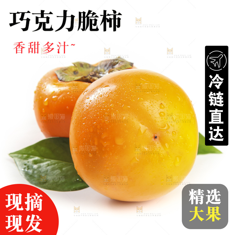 白底上的脆柿