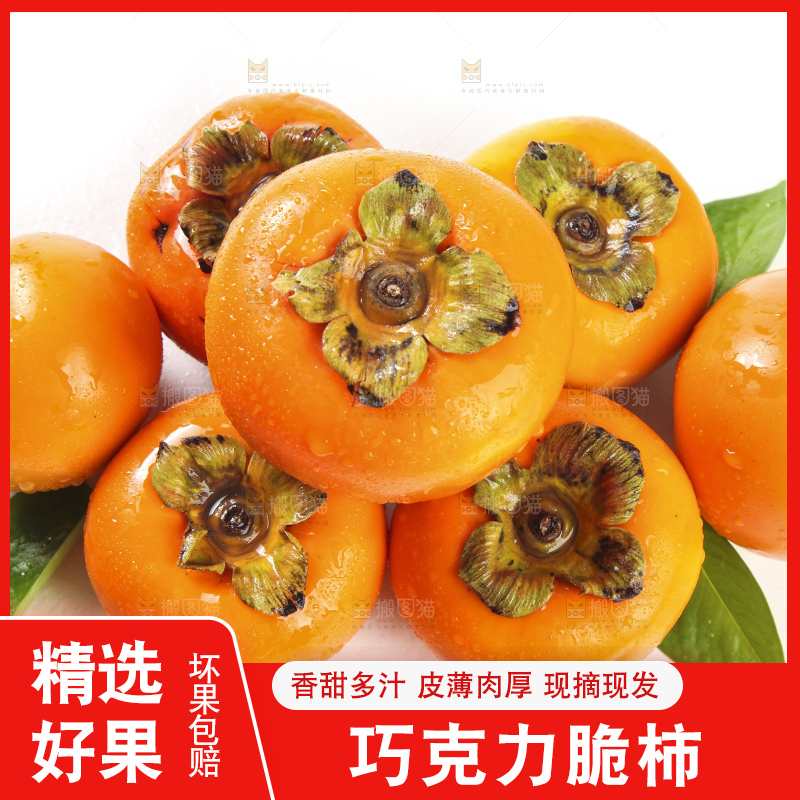 白底上的脆柿