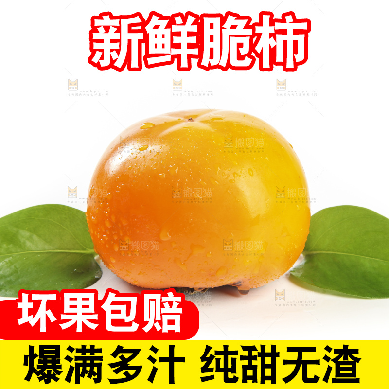 白底上的脆柿