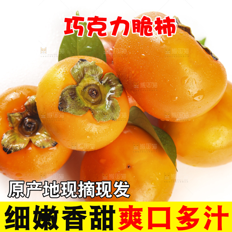 白底上的脆柿