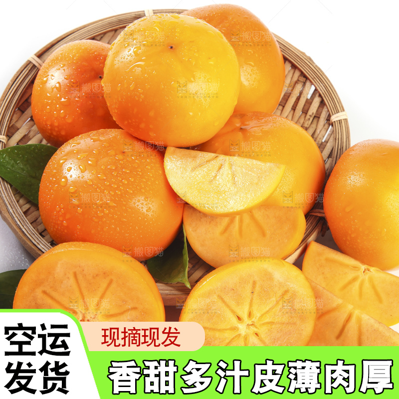 白底上的脆柿