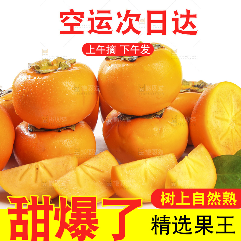 白底上的脆柿