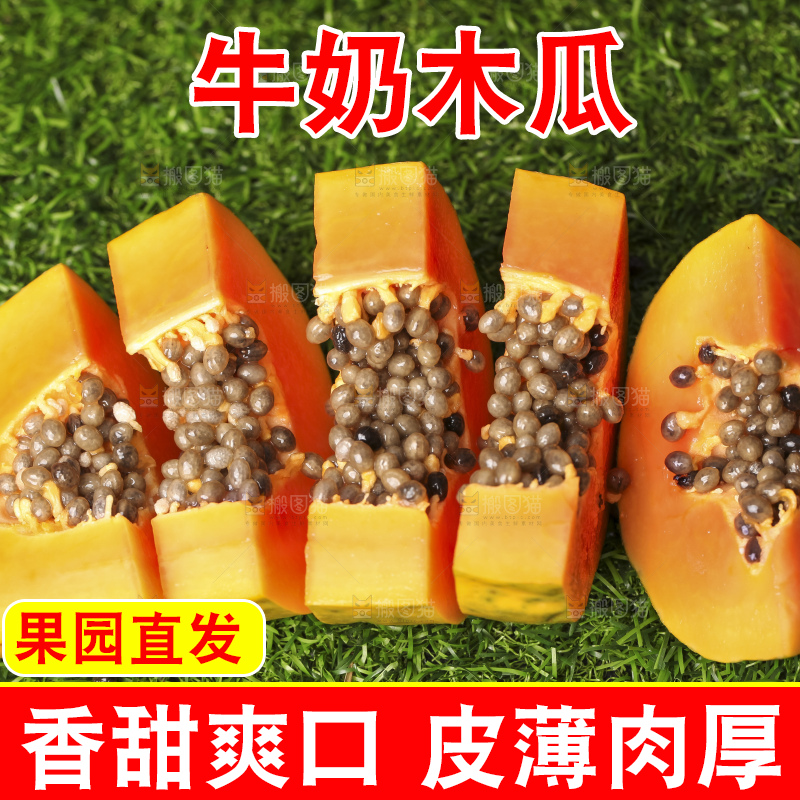 草地上的红心木瓜