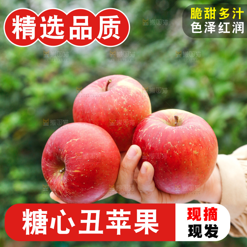手里拿着丑苹果