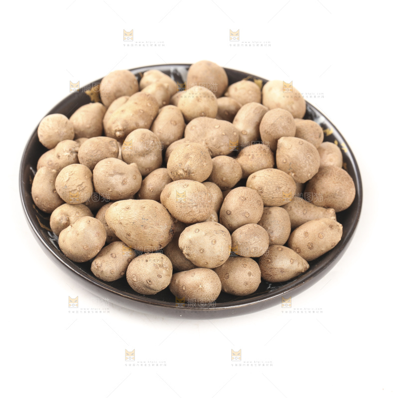 白底上的山药豆